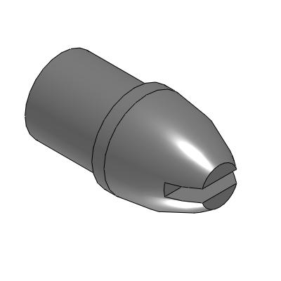 Precision Cleaning Locating Pilot Pins - Female Thread With Straight Groove - B Dimension Configurable
