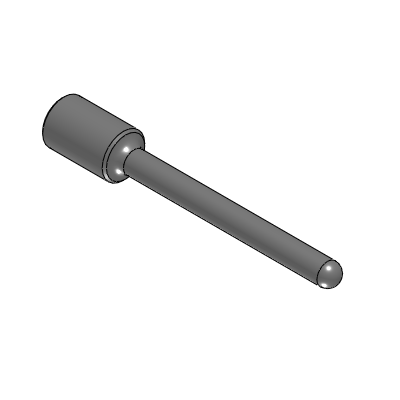 Precision Cleaning Small Diameter Locating Pins - With Washer Type - Sphere - Tolerance Selectable