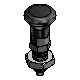 Economy Type Indexing Plungers Rest Position Type with Lock Nut - Fine Thread