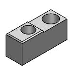 Locators (Flat) - One Dowel Hole and One Through Hole Type -