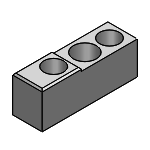 Locators (Flat) - Two Dowel Holes and One Through Hole Type -