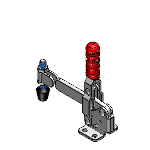 토글 클램프 - 아래면 누름, 핸들 세로형, 선단 용접 타입(플랜지 베이스)