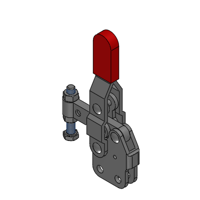 토글 클램프 - 아래면 누름, 핸들 세로형(스트레이트 베이스)