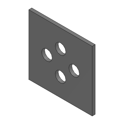 Acrylic Resin Plates - A/B Side Holes Combination Type Without Corner Holes -