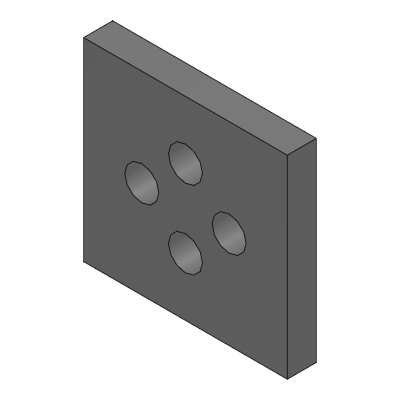 Polycarbonate Plates - A/B Side Holes Combination Type Without Corner Holes -