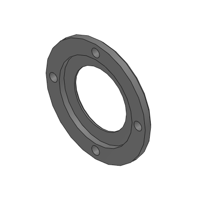 (Precision Cleaning) Flange / Flange Cover For Round Glass Plates - Compact Type