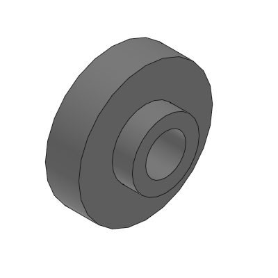 (Precision Cleaning) Shouldered Flat Spacers - Fluororesin/PEEK, Shouldered, Selectable Dimensions