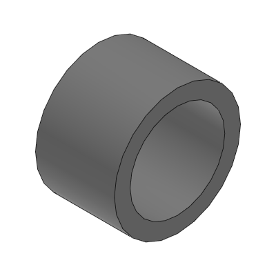 (Precision Cleaning) Flat & Straight Spacers - Fluororesin/PEEK, Configurable Length -Collars