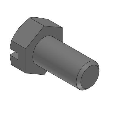 (Precision Cleaning) Hexagon Resin Bolt with Minus Groove PFA