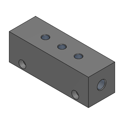 Blocs collecteurs-Hydraulique-Pas configurable série BMIF-Carré 40