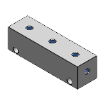 Manifold Blocks - Hidraulic - Selectable Thread Size / Outlets on 2 Sides, Horizontal / No Inlets - 50 SQ. - Pitc Standard