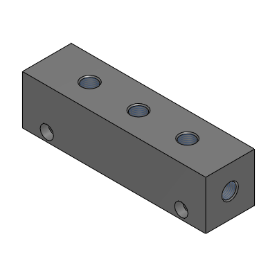 Manifold Blocks for Hydraulic Lateral -Through Hole / Vertical Semi-through Hole