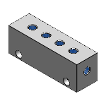Manifold Blocks - Hidraulic - Selectable Thread Size / Outlets on 2 Sides, Horizontal / No Inlets - 30x35 SQ. - Pitc Configurable
