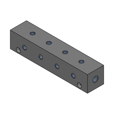 Blocs collecteurs-Hydraulique-Pas standard série BMUF-Carré 40