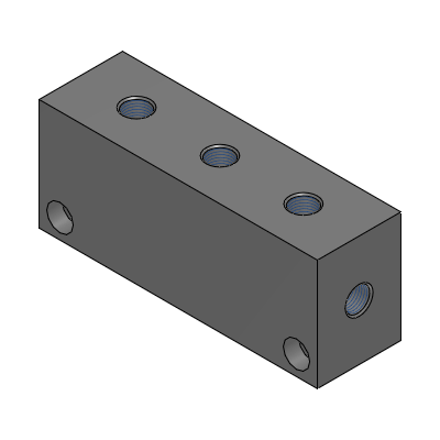 Precision Cleaning Manifold Blocks for Pneumatic Lateral -Through Hole / Vertical Semi-through Hole Type