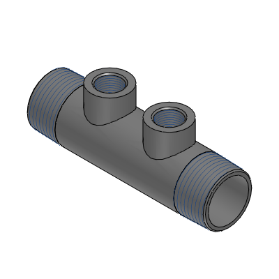 Precision Cleaning Piping Manifolds Female Threaded Boss Single-Line Piping Holes