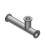 Both Sides Welded Vacuum Pipes -NW Flanged x Tees-