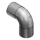PVC Rohrfittings -TS-Fittings- 90 Kniestück