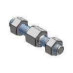Tiges d'accouplement d'extrémité de tige - Type à filetage mâle aux deux extrémités - Type à dimension L spécifiée