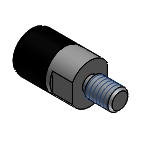 Poussoirs fluorés-Type à filetage mâle-Plat