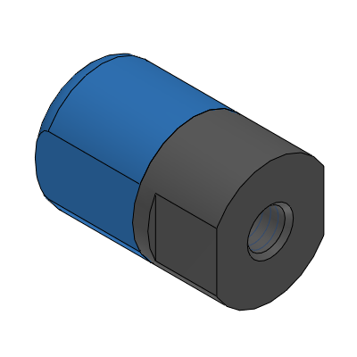 Precision Cleaning MC Nylon, Polyacetal Pushers - Tapped Set Flat