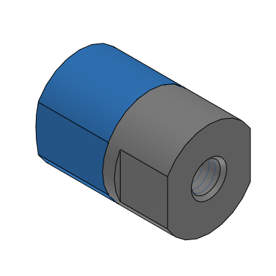 Precision Cleaning MC Nylon, Polyacetal Pushers - Tapped Set Round