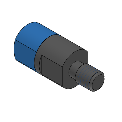 Precision Cleaning MC Nylon, Polyacetal Pushers - Threaded Set Round