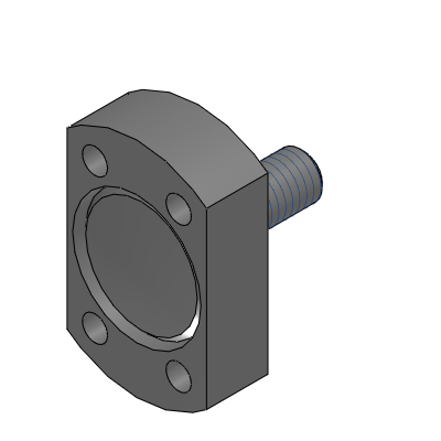 Precision Cleaning Floating Joints - Mount Flange, Cylinder Connector (Male Thread) Set Space Saving Type