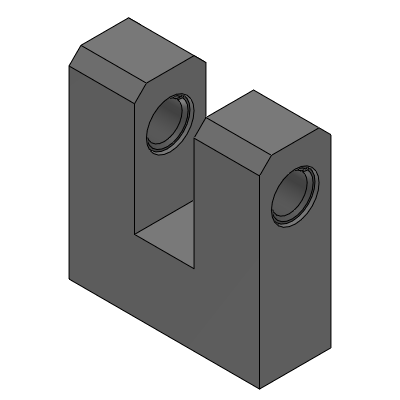 Precision Cleaning Hinge Bases - Concave U-Shaped Type - W, H Dimension Specified Type