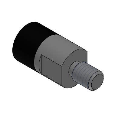 Precision Cleaning Fluororubber Pushers - Threaded - Round