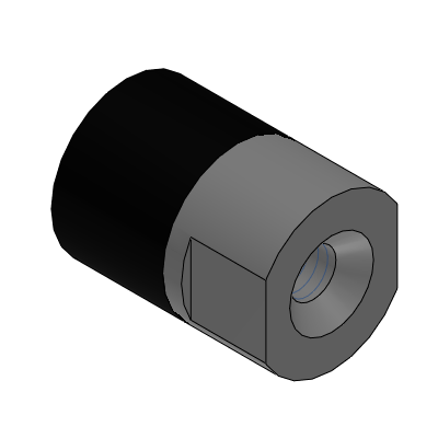 Precision Cleaning Fluororubber Pushers - Tapped - Round