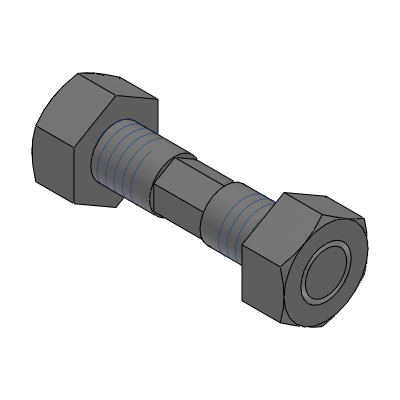Precision Cleaning Rod End Coupling Rods - Both Ends Threaded Compact (Configurable L)