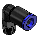 One-Touch Couplings Compressed Air - Miniature Connector Fittings - 90 Deg. Elbow