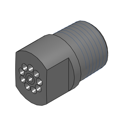 Precision Cleaning Air Nozzles - Conial Spray, Aluminum or Steel