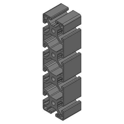 Aluminum Frames -10 Series - 60x180 mm 60x240 mm 3Rows or more Grooves Four Slots per Side - Configurable Length