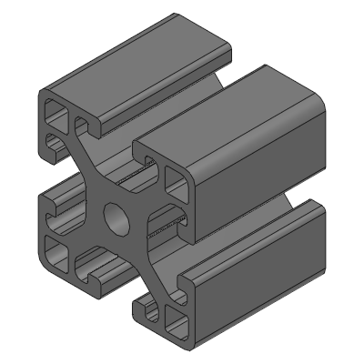 Aluminum Frames -10 Series - 60x60 mm 1Row Groove Four Slots per Side - Configurable Length