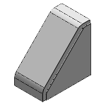 Tabbed Brackets - 1 Slots - HFS5 Series (Aluminum Extrusions 20, 25, 40 Square) - Brackets with Cover