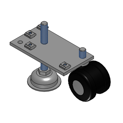 Adjustment Pad & Plate Caster Unit