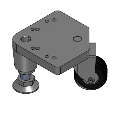 Casters & Adjustment Pads Assembly - Conductive