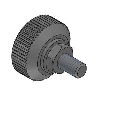 Precision Cleaning Knurled Knobs - Socket Head, Screw and Nut Optional