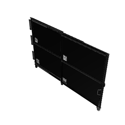 Safety Fence Slide Door Units - B - Upper and Lower Same Panels Type -