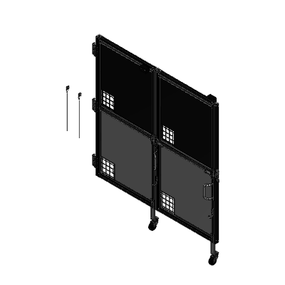Safety Fence Folding Door Units - C - Upper and Lower Separate Panels Type -