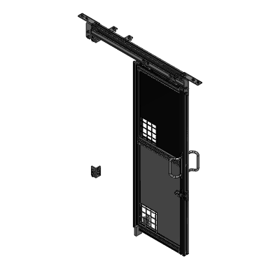 Safety Fence Slide Door Units - C - Upper and Lower Separate Panels Type -