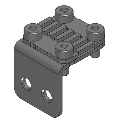 Timing Belt Clamp Plate - TBCN Series - Fitting Plate (Through Hole) and L-Shaped Plate Set