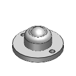 Flange type ball transfer for heavy load