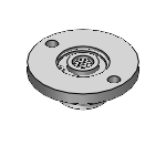 Flange type ball transfer with dust discharging hole