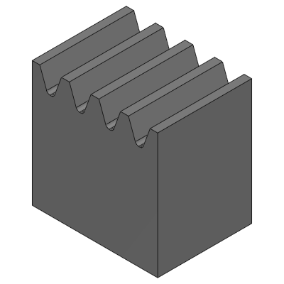 Induction Hardened Rack Gears - Ground - Length Specified  Hole Position Configurable Type (Number of Holes is up to 4, L Dimension 20~480)
