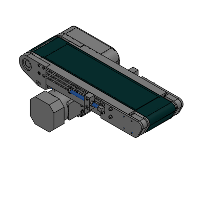 平皮带输送机 大功率型 - 头部驱动 3槽框架型（滑轮直径60mm/30mm）适用于欧洲