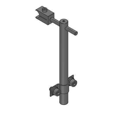 (Precision Cleaning) Round Steel BarConveyor Guide Rail Brackets - Adjustable - Round Rod