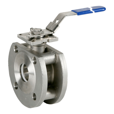Wafer type ball valve, micro-cast execution